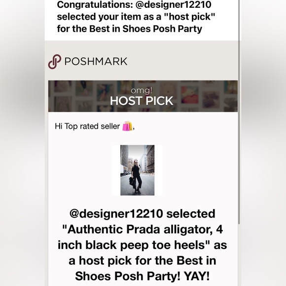 🎉🎉 HOST PICK 🎉🎉 100% authentic Prada alligator, 4 inch black peep toe heels - Picture 7 of 7